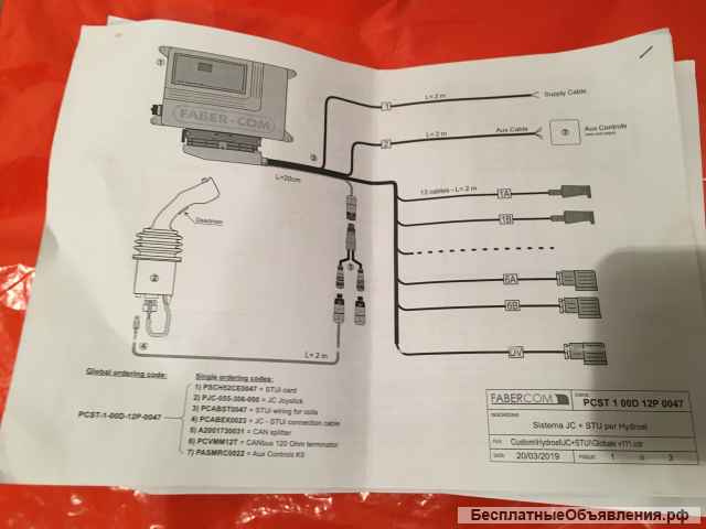 Система управления гидравликой Джойстик JC+Контроллер STU