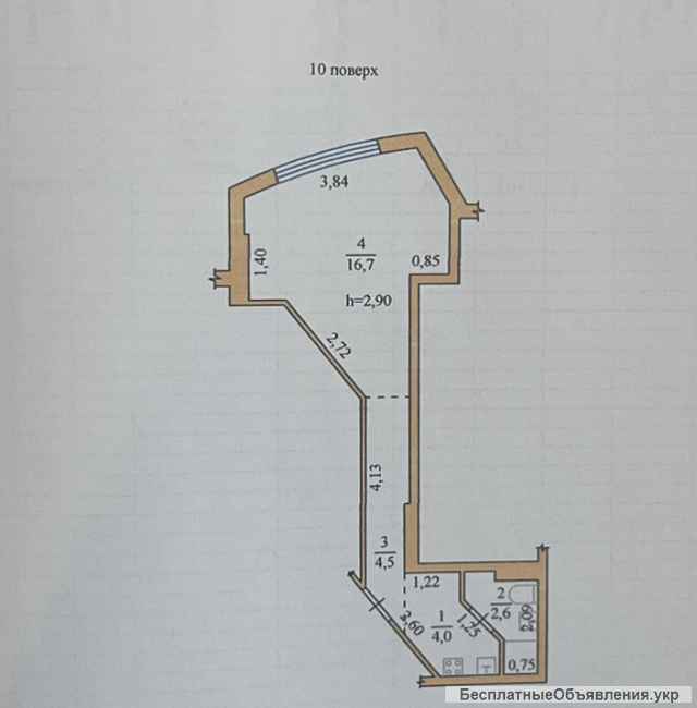 1-кімнатну квартиру в ЖК "Одіссей"
