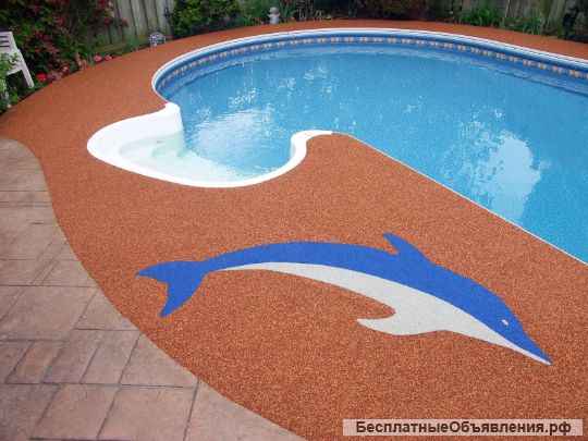 Укладка бесшовных резиновых покрытий