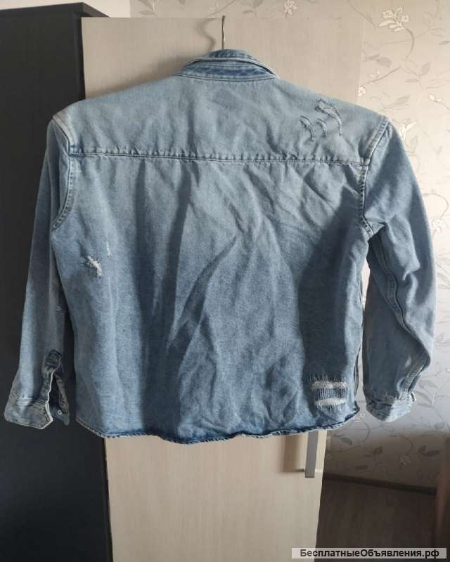 Джинсовая рубашка zara