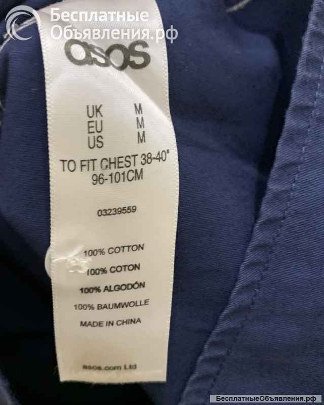 Рубашка мужская ASOS комбинированная х/б