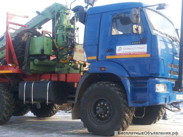 Лесовоз Камаз 43118, с манипултяором Атлант С-90, 2017 г.в. Лизинг Доставка