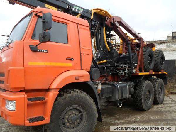 Лесовоз Камаз 43118, с манипулятором Омтл-97, 2016 г.в. Лизинг Доставка