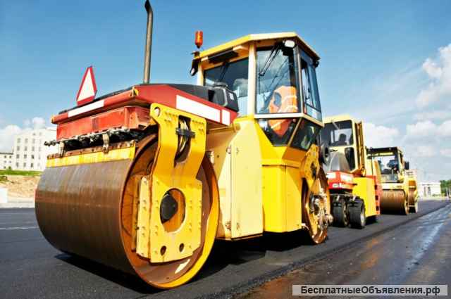 Укладка асфальтной крошкой