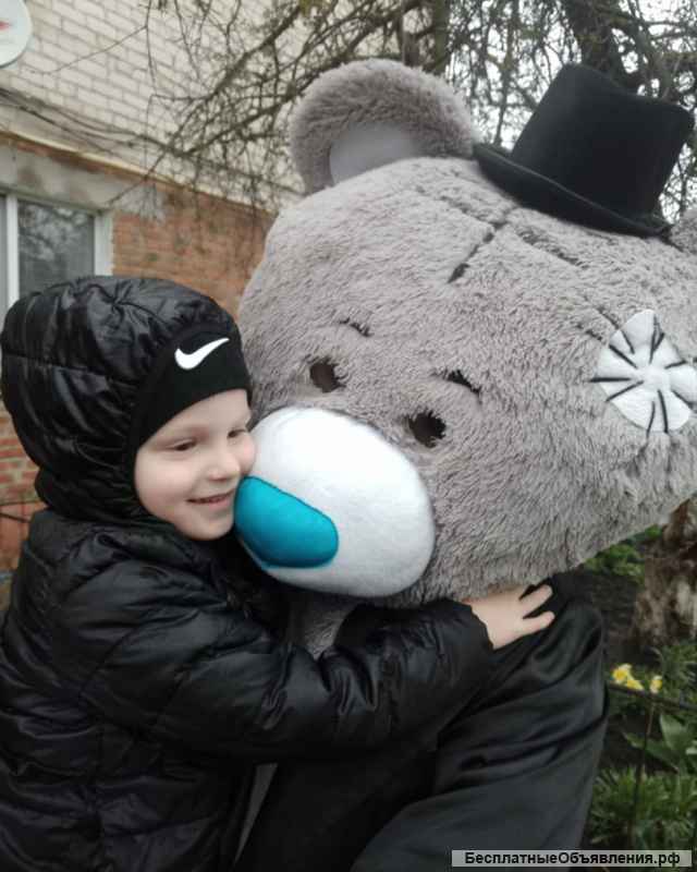 Поздравление с ростовым Мишкай Тедди