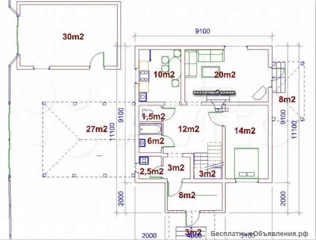 Дом 170м2 на участке 15сот