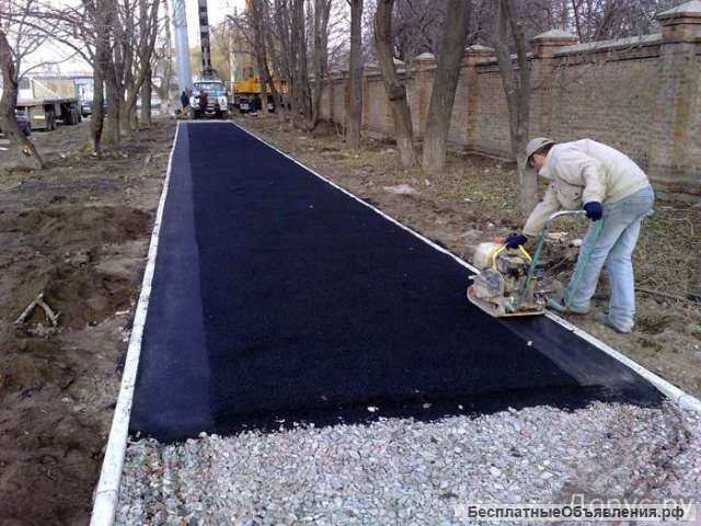 Асфальтирование, укладка крошка благоустройству под ключ