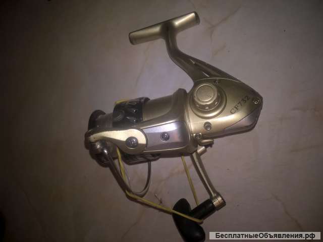 Б/у катушка, с леской 100м, не работает стопор