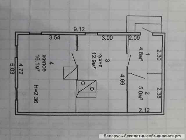Дом в деревне в живописном месте