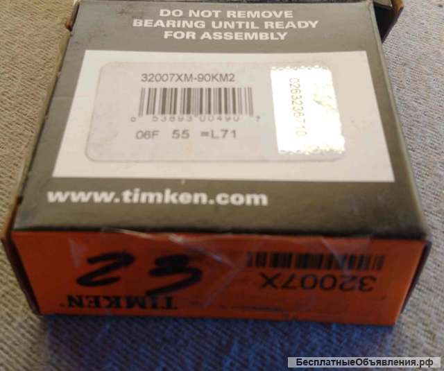 Подшипник, "Timken" заводской артикул 32007XM-90KM2