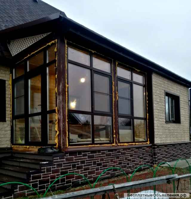 Пристройка к дому из вагонки (строители русские)
