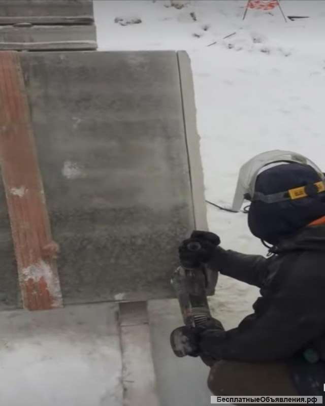 Резка плит перекрытия гост, алмазная резка снип без пыли