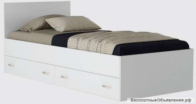 Односпальная кровать Виктория 90 90x200 с ящиками, 90х200 см