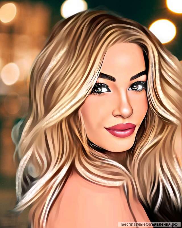 Портрет по фото в стиле дрим арт на холсте