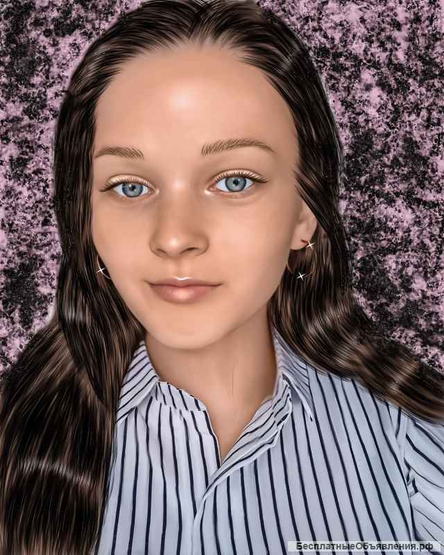 Портрет по фото в стиле дрим арт на холсте