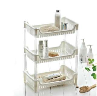 Пластиковая 3-х ярусная полка для кухни и ванной Plastic rack 3 Layer