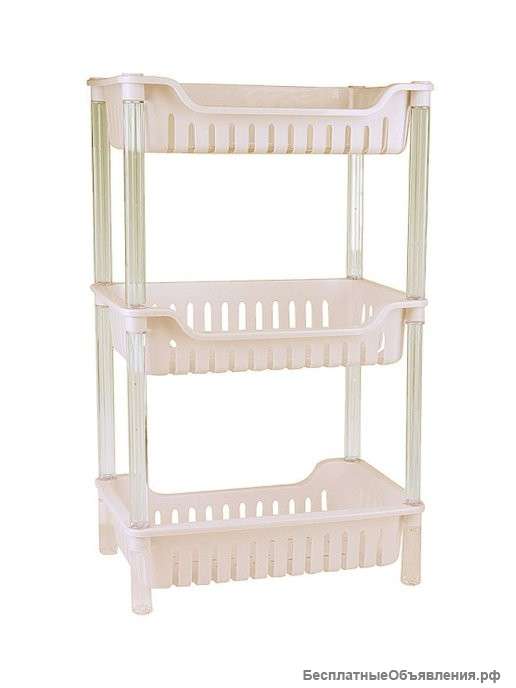 Пластиковая 3-х ярусная полка для кухни и ванной Plastic rack 3 Layer