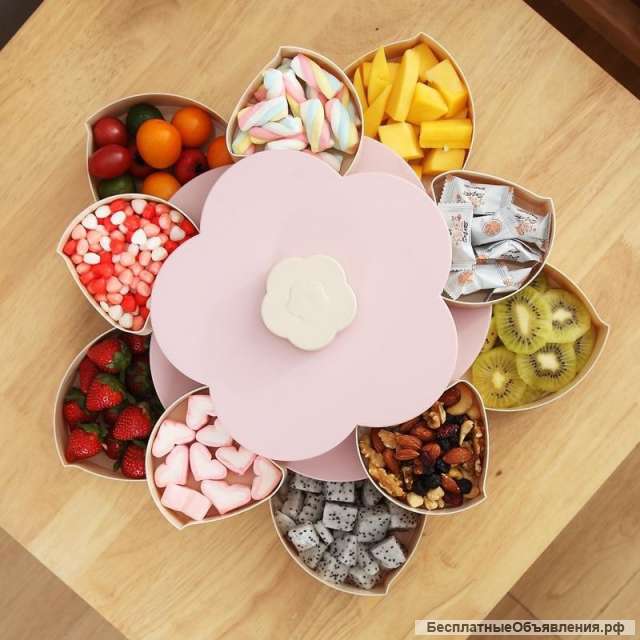 Раздвижная менажница для сухофруктов и конфет Candy Box Pattern Rotating