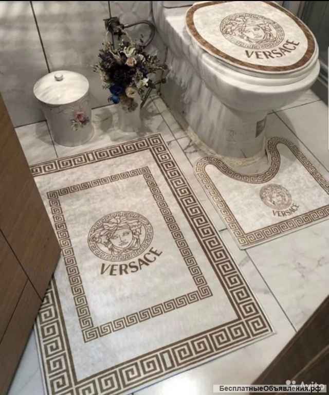 Коврики для ванной и туалета комплект из 3-х шт