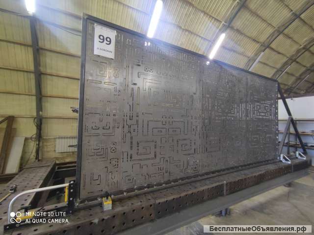Лазерные ворота 4х2, 5х2, 7х2, евроштакетник ковка