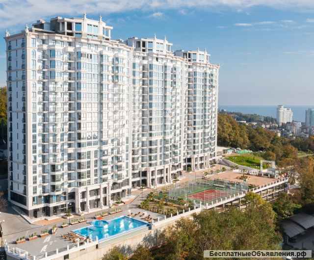 2 комн в Сочи в Меркато, новый дом с бассейном