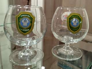 Два коллекционных коньячных бокала «Совет командующих пограничными войсками 57 заседание»