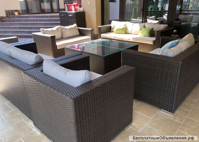 Садовая мебель из ротанга / Диван GRAND