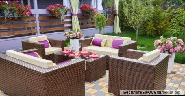 Садовая мебель из ротанга / Диван GRAND