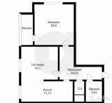 2 комн. квартира 60 м2 евроремонт Домбайская