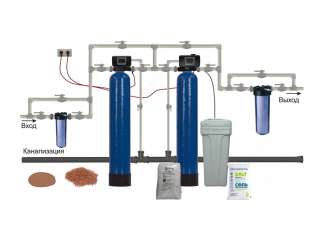 Аэрация и обезжелезивание 0,6 куб.м/час, 1-2 крана, Runxin