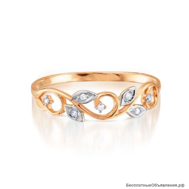 Золотое кольцо с бриллиантами
