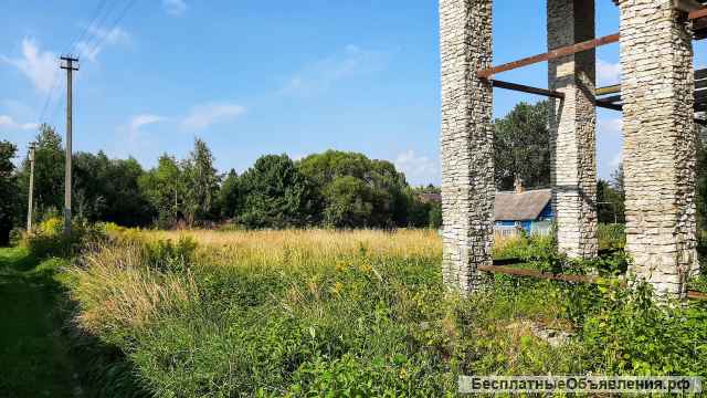 Блочный коттедж без отделки с видом на Псковское озеро