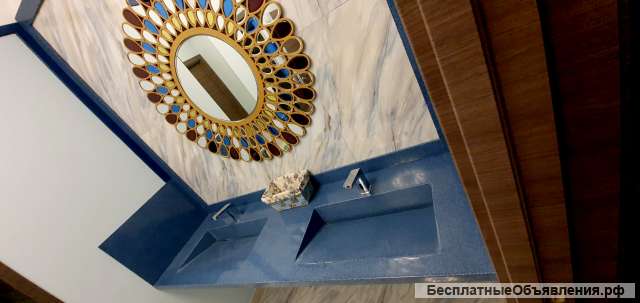 Столешницы, ступени, подоконники, декор. панели из искусственного камня 9500 п.м.