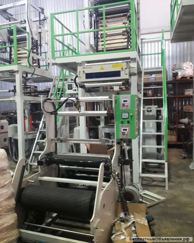 Выдувной экструдер для производства однослойной плёнки шириной до 800мм