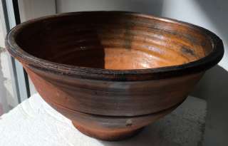 Старинная глиняная ваза (блюдо) для фруктов (неглазурованная)
