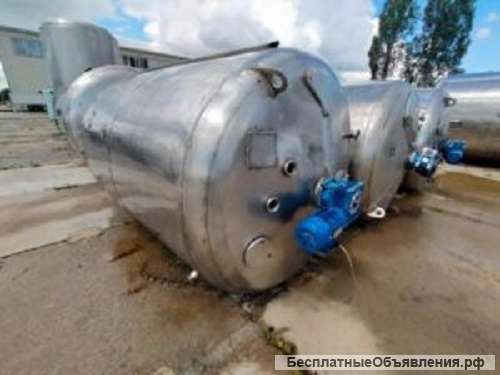 Емкость нержавеющая, объём 2,5 куб.м., модель Я1-ОСВ-2,5, рубашка, мешалка инв 7747