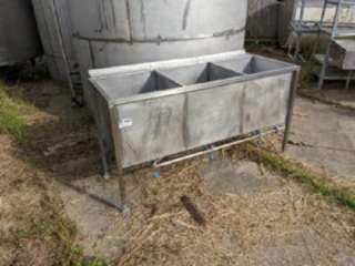 Ванна нержавеющая, объем 0,375 куб.м., три секции по 125 л, инв 1761