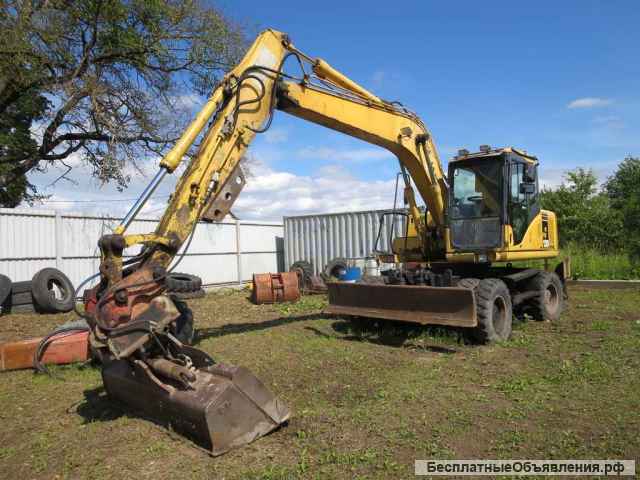 Колесник Komatsu 130, все опции, 2 ковша