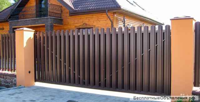 Монтаж откатных ворот