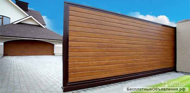 Монтаж откатных ворот