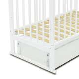 Кровать Babyton поперечный маятник с ящиком Белый