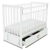 Кровать Babyton поперечный маятник с ящиком Белый