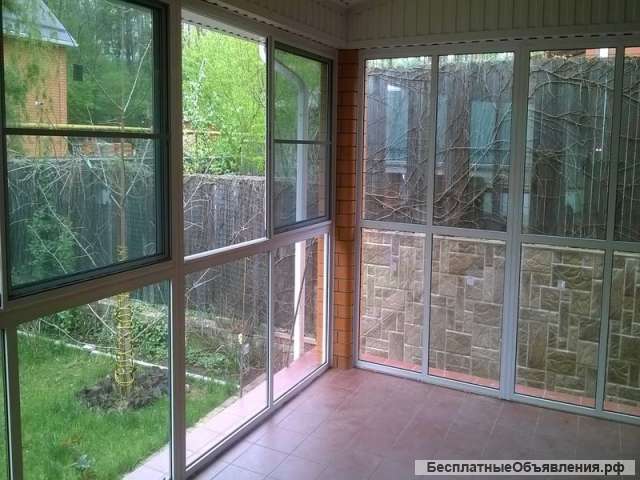 Раздвижное алюминиевое остекление