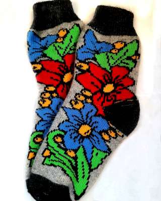 Шерстяные вязанные изделия (носки, варежки, гетры, митенки, пояса) от производителя