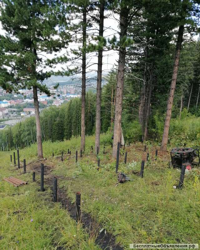 Монтаж свайно-винтового фундамента