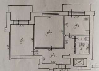 2 ком. квартира в Центре, ул. Ипподромная, д.53.