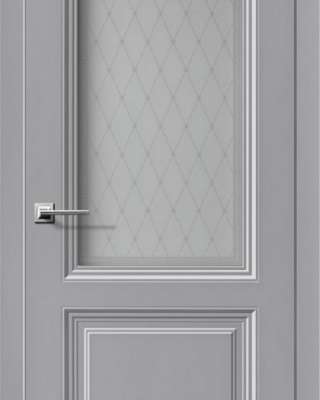 Межкомнатная дверь Вива 2 остекленная (серый, шампань)
