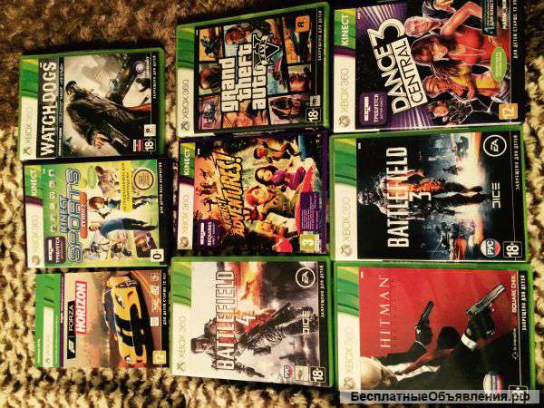9 игр продам доя Xbox 360