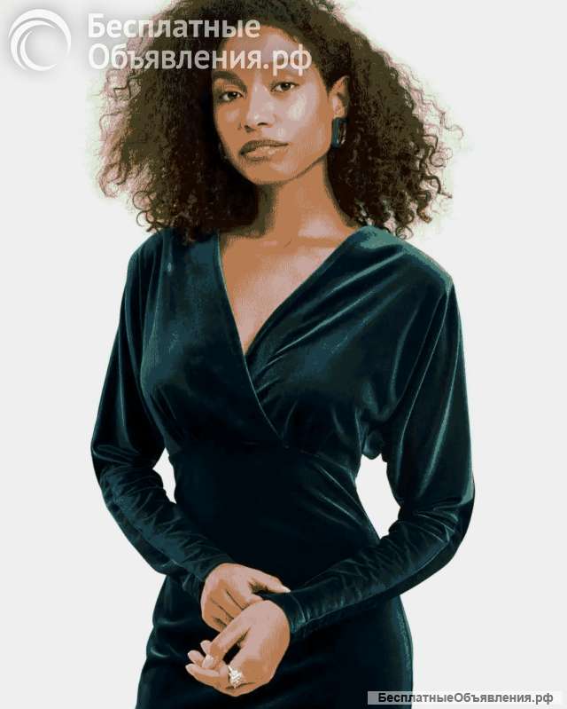 Платье бархатное 42-44(S)