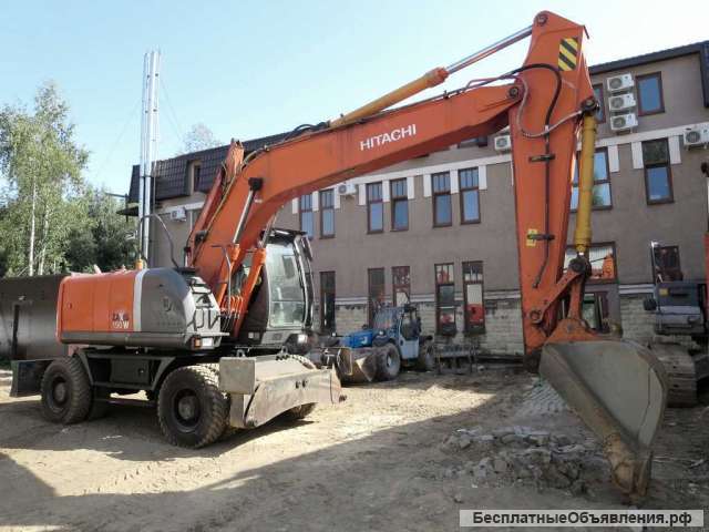 Колесник Hitachi 190, 2009 г, 20 т, 2 ковша, доп. линии